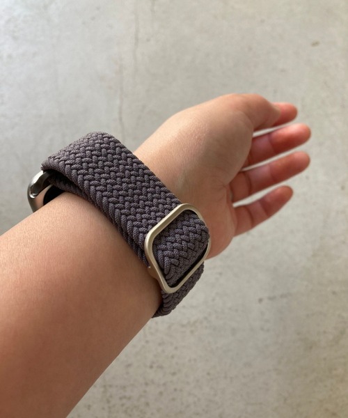 Me%(ミィパーセント)の「アミコミapplewatchバンド(デジタル腕時計・レディース・グレー/チャコールグレー/アイボリー・LARGE/MEDIUM)」の17枚目の写真