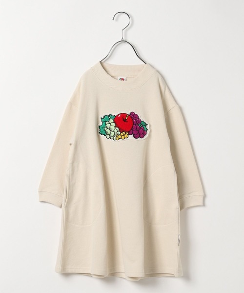 BAYFLOW(ベイフロー)の「【Fruit Of The Loom(フルーツオブザルーム)】別注Aラインカットワンピース(ワンピース・キッズ・オフホワイト/ブラウン/パープル・110cm/120cm/130cm/140cm)」の11枚目の写真