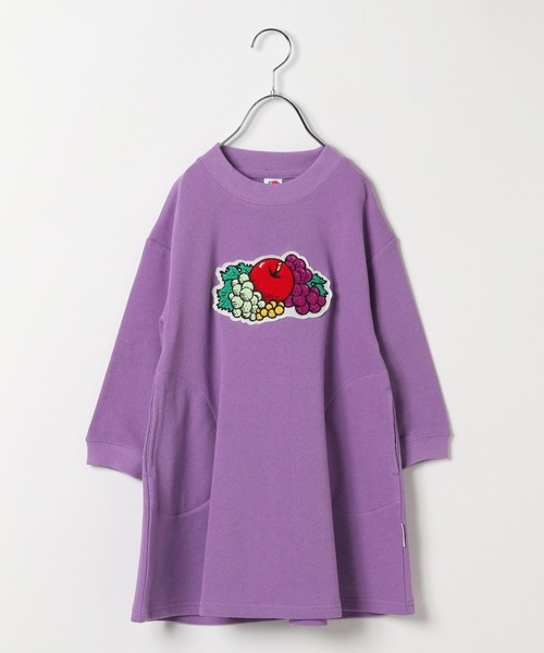 BAYFLOW(ベイフロー)の「【Fruit Of The Loom(フルーツオブザルーム)】別注Aラインカットワンピース(ワンピース・キッズ・オフホワイト/ブラウン/パープル・110cm/120cm/130cm/140cm)」の12枚目の写真