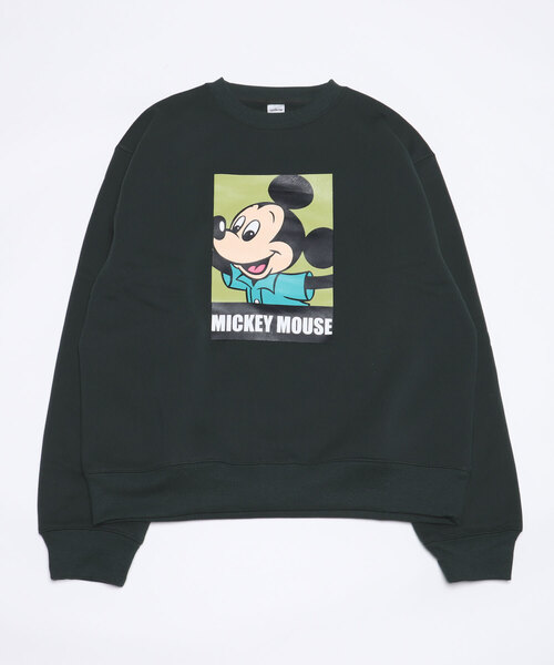 セール Disney ディズニー ミッキーマウスキャラクタープリントスウェットトレーナー 裏ボア スウェット Disney ディズニー のファッション通販 Zozotown