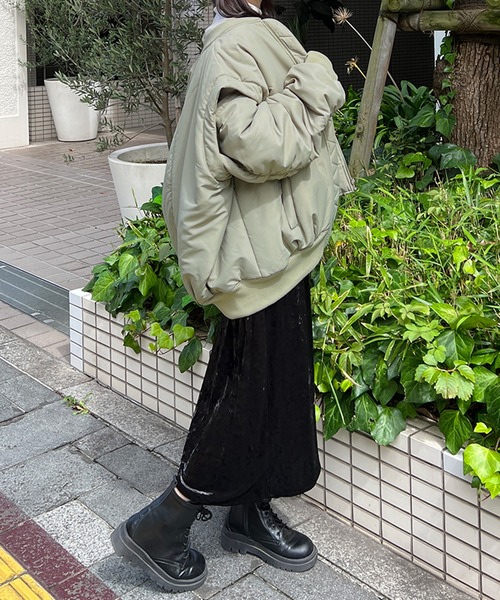 kutir(クティール)の「【2WAY】ボリュームスリーブMA-1(MA-1・レディース・ブラック/カーキ/アイボリー・FREE)」の8枚目の写真