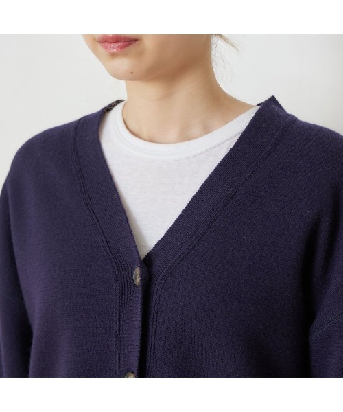 THE SHINZONE(ザ シンゾーン)の「THE SHINZONE CAPELIN KINT CARDIGAN 22AMSNI11(カーディガン/ボレロ・レディース・ブラウン/ネイビー/グレー・FREE)」の12枚目の写真