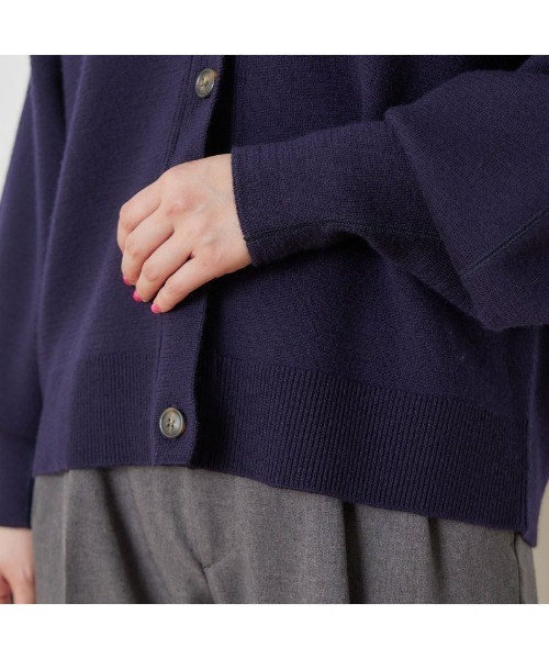 THE SHINZONE(ザ シンゾーン)の「THE SHINZONE CAPELIN KINT CARDIGAN 22AMSNI11(カーディガン/ボレロ・レディース・ブラウン/ネイビー/グレー・FREE)」の13枚目の写真
