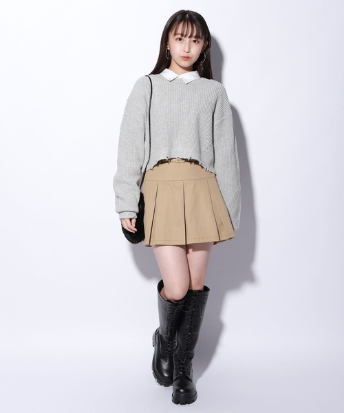 repipi armario（レピピ アルマリオ）の「ローライズベルトツキスカート（スカート・キッズ・ネイビー/ベージュ/カーキ・SMALL/MEDIUM/LARGE）」の4枚目の写真