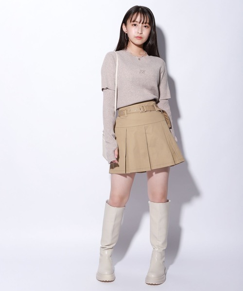 repipi armario（レピピ アルマリオ）の「ローライズベルトツキスカート（スカート・キッズ・ネイビー/ベージュ/カーキ・SMALL/MEDIUM/LARGE）」の5枚目の写真