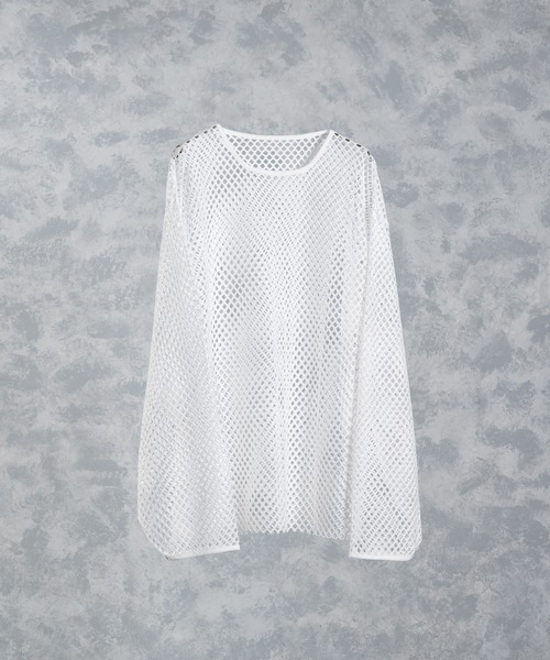ADRER(アドラー)の「comfortable mesh high stretch big pullover / コンフォータブルメッシュハイストレッチビックプルオーバー(Tシャツ/カットソー・メンズ・ブルー/ブラック/ワイン/ホワイト・X-SMALL/SMALL/MEDIUM/LARGE)」の18枚目の写真