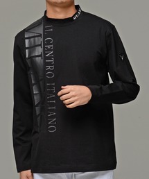 『VIOLA rumore/ヴィオラ ルモーレ』メタリックプリントストレッチモックネック長袖Tシャツ