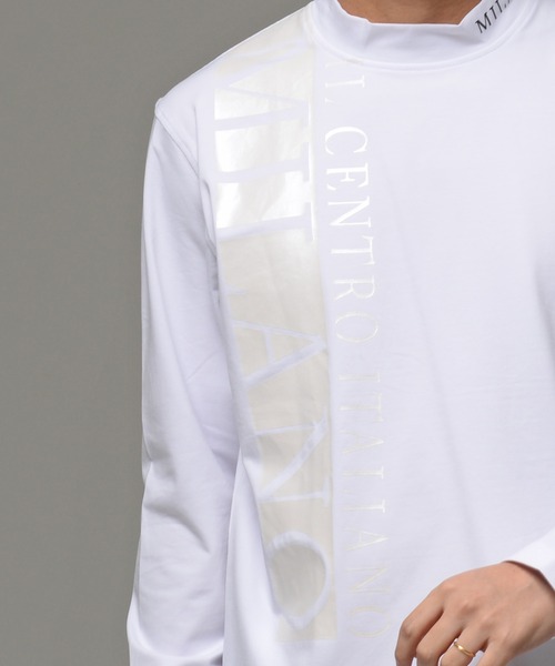 SILVER BULLET(シルバーバレット)の「『VIOLA rumore/ヴィオラ ルモーレ』メタリックプリントストレッチモックネック長袖Tシャツ(Tシャツ/カットソー・メンズ・チャコール/ブラック/オフホワイト・XL/L/M)」の22枚目の写真