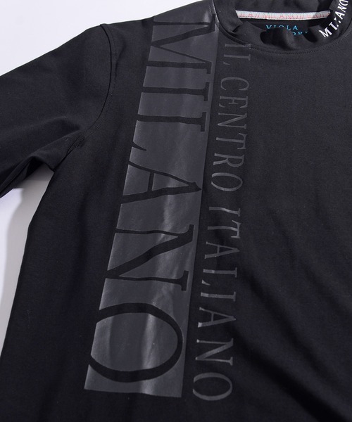 SILVER BULLET(シルバーバレット)の「『VIOLA rumore/ヴィオラ ルモーレ』メタリックプリントストレッチモックネック長袖Tシャツ(Tシャツ/カットソー・メンズ・チャコール/ブラック/オフホワイト・XL/L/M)」の10枚目の写真
