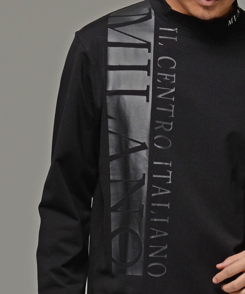 SILVER BULLET(シルバーバレット)の「『VIOLA rumore/ヴィオラ ルモーレ』メタリックプリントストレッチモックネック長袖Tシャツ(Tシャツ/カットソー・メンズ・チャコール/ブラック/オフホワイト・XL/L/M)」の12枚目の写真