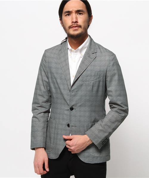 EDIFICE(エディフィス)の「◇FUNCTION MOBILEファンクションモバイル/ プレイドジャケット(テーラードジャケット・メンズ・グレー/ブルー系その他・46/44/50/48)」の2枚目の写真