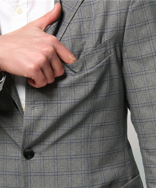 EDIFICE(エディフィス)の「◇FUNCTION MOBILEファンクションモバイル/ プレイドジャケット(テーラードジャケット・メンズ・グレー/ブルー系その他・46/44/50/48)」の10枚目の写真
