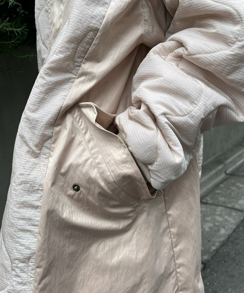 CIAOPANIC（チャオパニック）の「キルティングスタンドカラーオーバーコート（ダウンジャケット/コート・レディース・ベージュ/カーキ・FREE）」の3枚目の写真