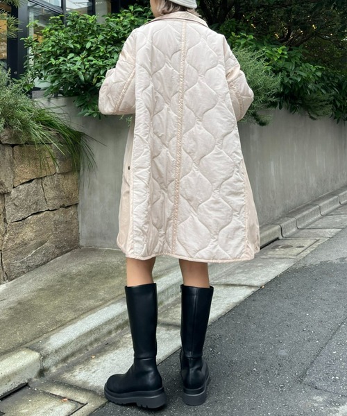 CIAOPANIC（チャオパニック）の「キルティングスタンドカラーオーバーコート（ダウンジャケット/コート・レディース・ベージュ/カーキ・FREE）」の13枚目の写真