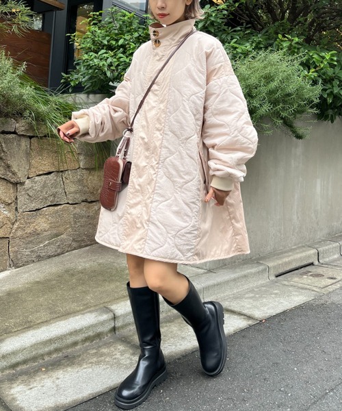 CIAOPANIC（チャオパニック）の「キルティングスタンドカラーオーバーコート（ダウンジャケット/コート・レディース・ベージュ/カーキ・FREE）」の18枚目の写真