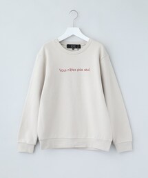 【WORLD for the World】メッセージプリント裏毛プルオーバー