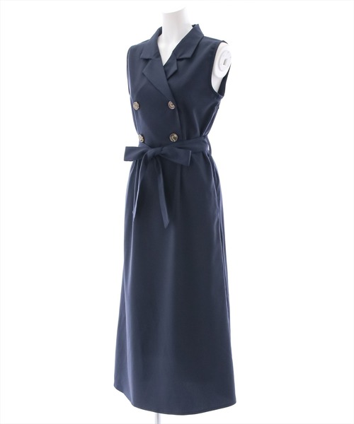 clear（クリア）の「トレンチノースリーブワンピース（ワンピース・レディース・ネイビー/モカ・F）」の3枚目の写真