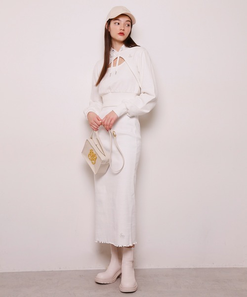 Seemi. byNICECLAUP（ シーミーバイナイスクラップ）の「【Seemi】Seemiメタルロゴショルダー（ショルダーバッグ・レディース・アイボリー/ブラック・FREE）」の8枚目の写真