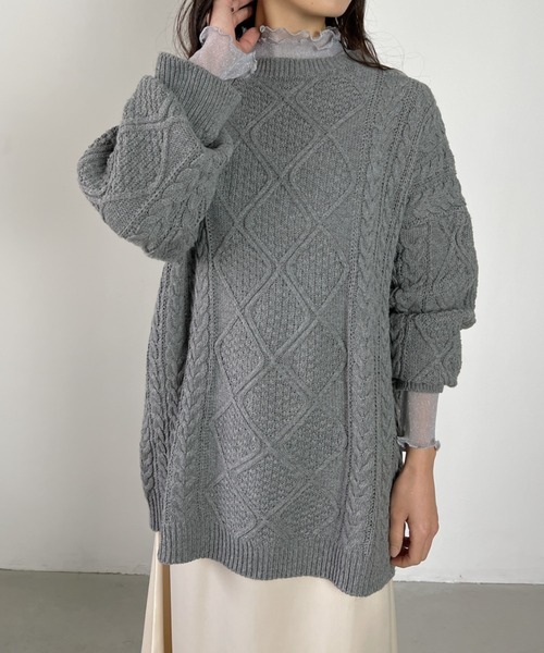 CLEA（クレア）の「裾メロウ/ラメシアーインナートップス（Tシャツ/カットソー・レディース・ピンクベージュ/ライトグレー/アイボリー・FREE）」の10枚目の写真