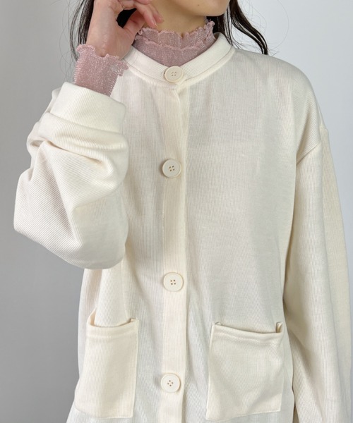 CLEA（クレア）の「裾メロウ/ラメシアーインナートップス（Tシャツ/カットソー・レディース・ピンクベージュ/ライトグレー/アイボリー・FREE）」の15枚目の写真