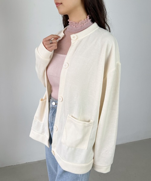 CLEA（クレア）の「裾メロウ/ラメシアーインナートップス（Tシャツ/カットソー・レディース・ピンクベージュ/ライトグレー/アイボリー・FREE）」の18枚目の写真