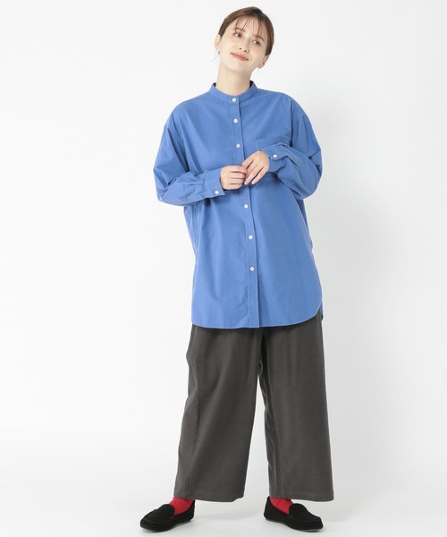 studio CLIP（スタディオクリップ）の「ふわふわオックスバンドシャツ（シャツ/ブラウス・レディース・ライトグレー/ラベンダー/オフホワイト/ブルー・FREE）」の10枚目の写真