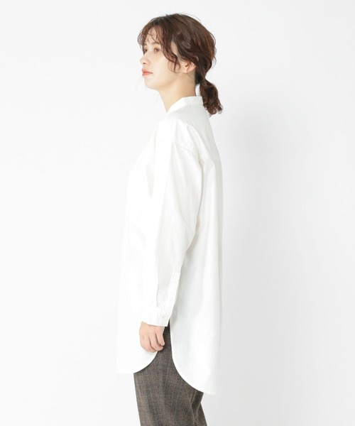 studio CLIP（スタディオクリップ）の「ふわふわオックスバンドシャツ（シャツ/ブラウス・レディース・ライトグレー/ラベンダー/オフホワイト/ブルー・FREE）」の12枚目の写真