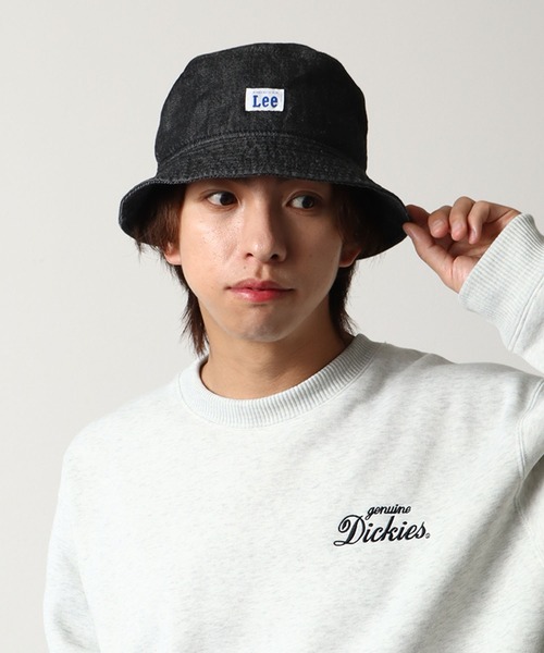 Lee（リー）の「【Lee/リー】ワンポイントロゴ バケットハット(デニム