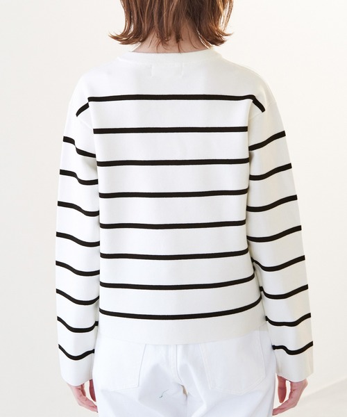 ROPE' PICNIC(ロペピクニック)の「洗濯機OK/ミラノリブコンパクトカーディガン(カーディガン/ボレロ・レディース・ターコイズブルー/オフホワイト/ブラック/ホワイト系その他5/ピンク系その他・38)」の7枚目の写真