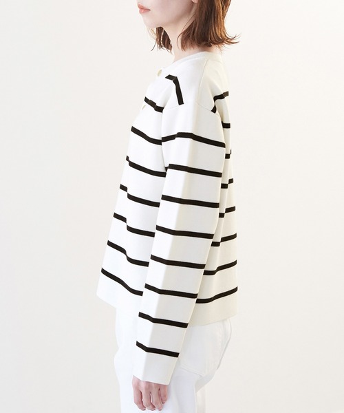 ROPE' PICNIC(ロペピクニック)の「洗濯機OK/ミラノリブコンパクトカーディガン(カーディガン/ボレロ・レディース・ターコイズブルー/オフホワイト/ブラック/ホワイト系その他5/ピンク系その他・38)」の8枚目の写真