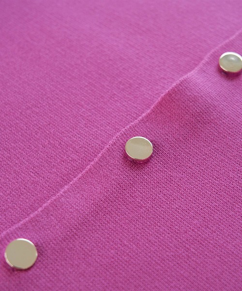 ROPE' PICNIC(ロペピクニック)の「洗濯機OK/ミラノリブコンパクトカーディガン(カーディガン/ボレロ・レディース・ターコイズブルー/オフホワイト/ブラック/ホワイト系その他5/ピンク系その他・38)」の17枚目の写真