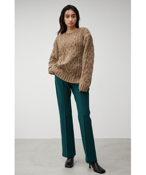 AZUL by moussy（アズールバイマウジー）の「CHENILLE CABLE KNIT/シェニールケーブルニット（ニット/セーター・メンズ・ベージュ/ブラック・SMALL/MEDIUM/LARGE）」の13枚目の写真
