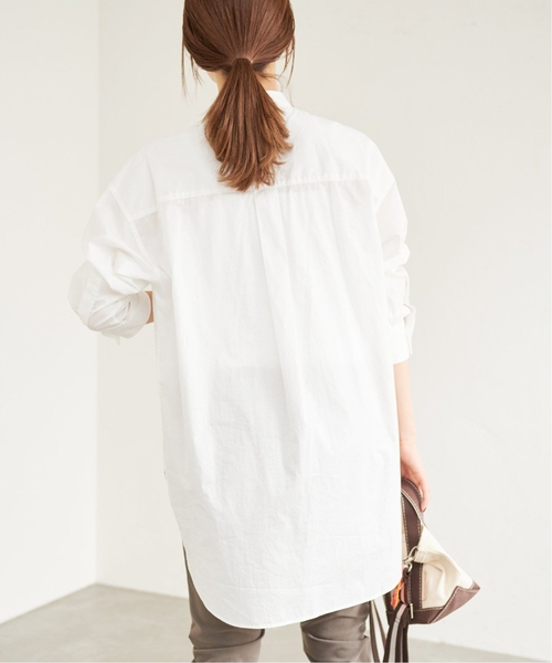 FRAMeWORK（フレームワーク）の「≪追加≫コットンロングシャツ3（シャツ/ブラウス・レディース・サックスブルー/ホワイト/ネイビー・FREE）」の9枚目の写真