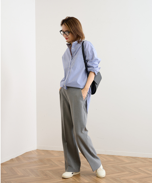 FRAMeWORK（フレームワーク）の「≪追加≫コットンロングシャツ3（シャツ/ブラウス・レディース・サックスブルー/ホワイト/ネイビー・FREE）」の5枚目の写真