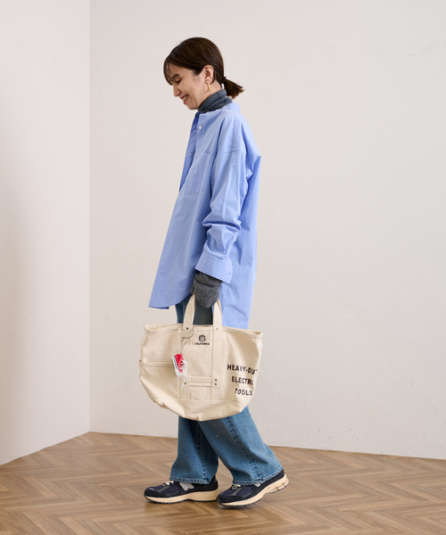 FRAMeWORK（フレームワーク）の「≪追加≫コットンロングシャツ3（シャツ/ブラウス・レディース・サックスブルー/ホワイト/ネイビー・FREE）」の7枚目の写真