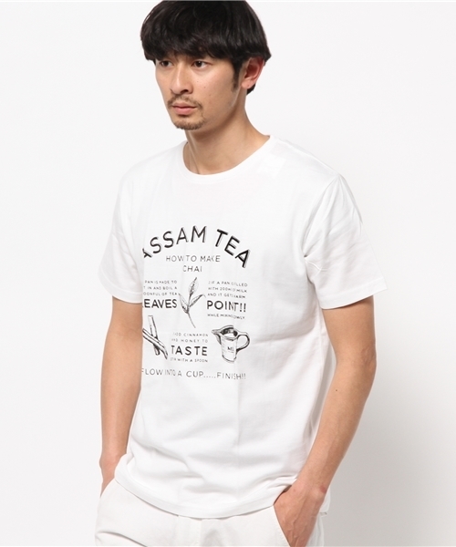 OUTLET(アウトレット)の「【CIAOPANIC TYPY】POCアッサムTEE(Tシャツ/カットソー・メンズ・ベージュ/ホワイト・LARGE/MEDIUM)」の2枚目の写真