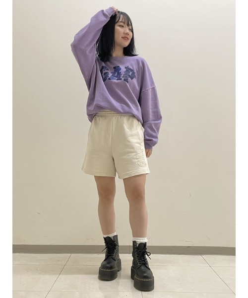 GAP(ギャップ)の「ヴィンテージソフト Gapロゴ スウェットショートパンツ(スウェットパンツ・レディース・パープル系その他/オフホワイト/ネイビー/その他・L/S/XS/XXS/M)」の15枚目の写真