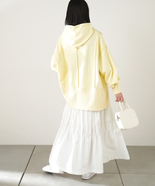 CIAOPANIC TYPY(チャオパニックティピー)の「シャーリングスカート(スカート・レディース・ホワイト/ベージュ/ブラック・ONE SIZE)」の22枚目の写真