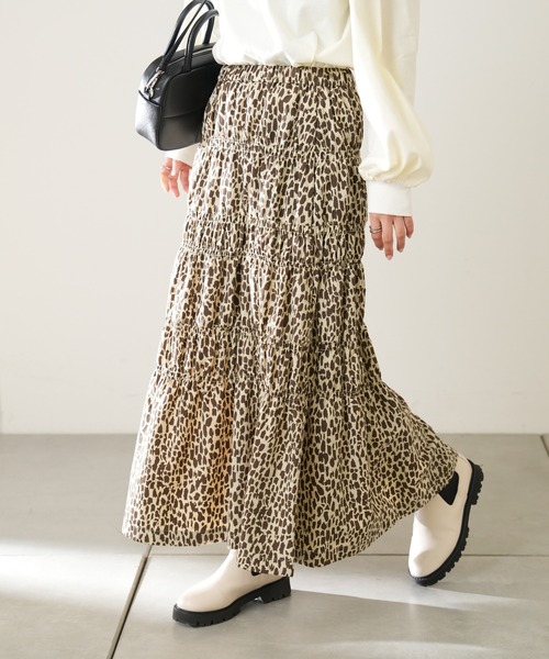 CIAOPANIC TYPY(チャオパニックティピー)の「シャーリングスカート(スカート・レディース・ホワイト/ベージュ/ブラック・ONE SIZE)」の19枚目の写真