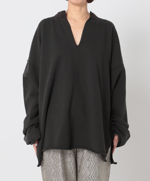 CITYSHOP(シティーショップ)の「KEY NECK スウェット(スウェット・レディース・ホワイト/チャコールグレー・FREE)」の8枚目の写真