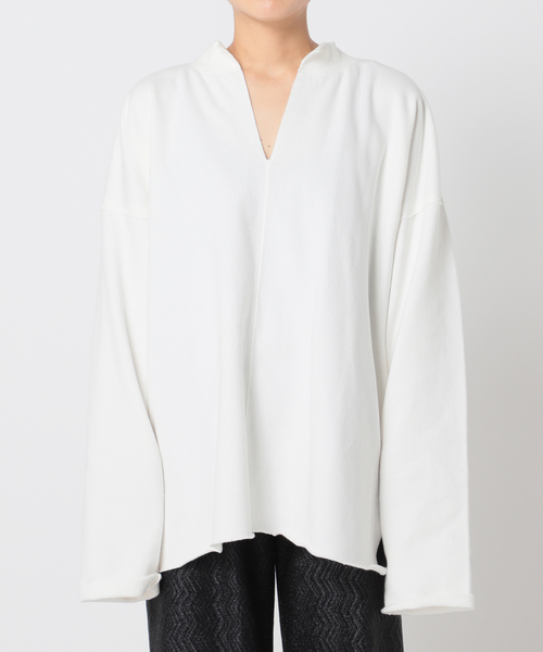 CITYSHOP(シティーショップ)の「KEY NECK スウェット(スウェット・レディース・ホワイト/チャコールグレー・FREE)」の17枚目の写真