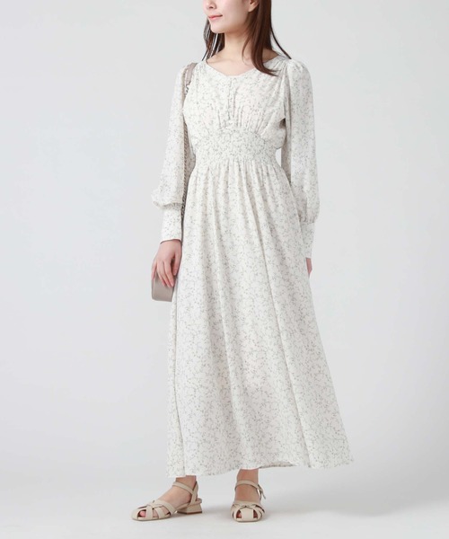 archives(アルシーヴ)の「花柄長袖ワンピース(ワンピース・レディース・アイボリー/ブラック/ブルー・MEDIUM)」の14枚目の写真