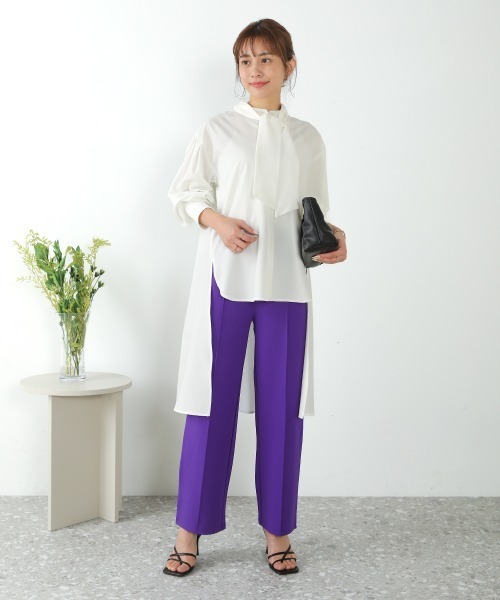 Bou Jeloud(ブージュルード)の「ピンタックきれいめジョグパンツ(その他パンツ・レディース・ブラック/パープル/グリーン・38)」の15枚目の写真