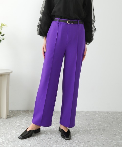 Bou Jeloud(ブージュルード)の「ピンタックきれいめジョグパンツ(その他パンツ・レディース・ブラック/パープル/グリーン・38)」の16枚目の写真