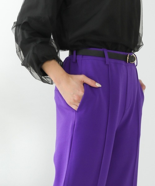 Bou Jeloud(ブージュルード)の「ピンタックきれいめジョグパンツ(その他パンツ・レディース・ブラック/パープル/グリーン・38)」の17枚目の写真