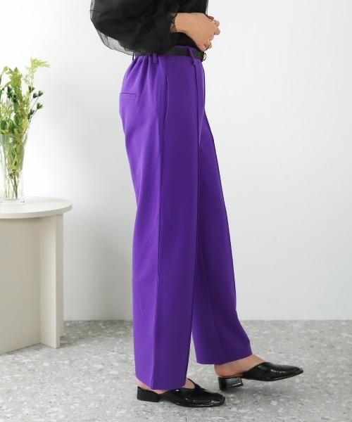 Bou Jeloud(ブージュルード)の「ピンタックきれいめジョグパンツ(その他パンツ・レディース・ブラック/パープル/グリーン・38)」の19枚目の写真