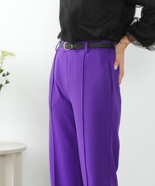 Bou Jeloud(ブージュルード)の「ピンタックきれいめジョグパンツ(その他パンツ・レディース・ブラック/パープル/グリーン・38)」の20枚目の写真