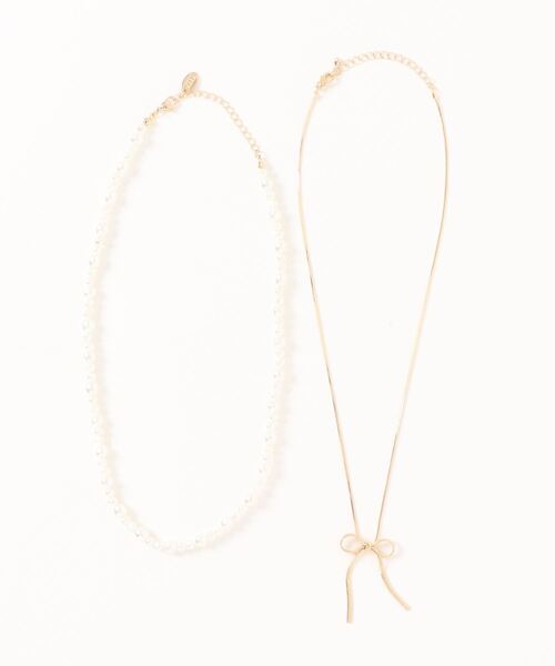 LOWRYS FARM(ローリーズファーム)の「2レンパールネックレス 191584(ネックレス・レディース・その他1/その他2/その他3/その他4/その他5/その他6/その他7・FREE)」の1枚目の写真