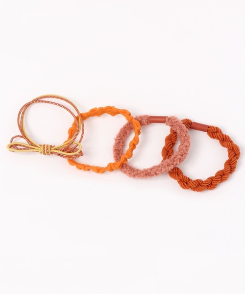 LAKOLE（ラコレ）の「カラーMIXヘアゴム[4P] / 183658（ヘアゴム・レディース・グレー/ブラック/オレンジ/グリーン/ベージュ/ブラウン・FREE）」の6枚目の写真