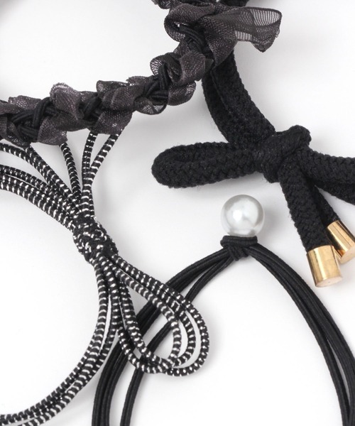 LAKOLE（ラコレ）の「カラーMIXヘアゴム[4P] / 183658（ヘアゴム・レディース・グレー/ブラック/オレンジ/グリーン/ベージュ/ブラウン・FREE）」の7枚目の写真